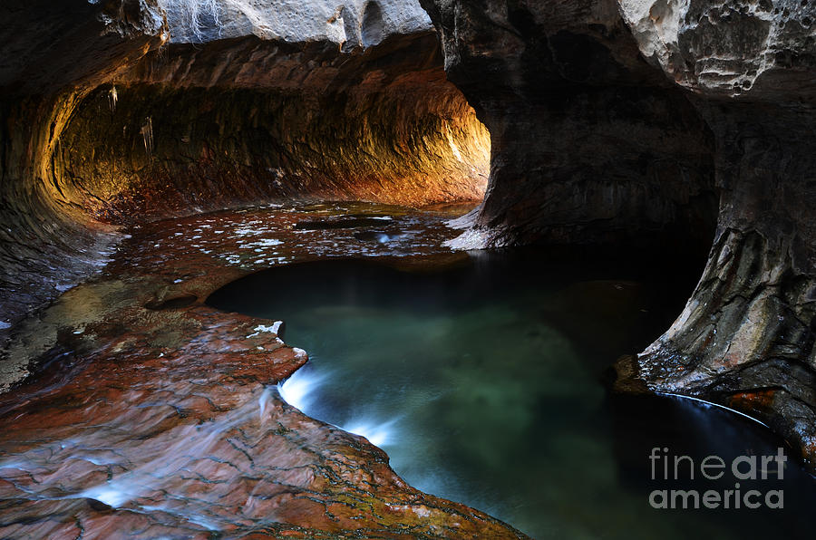 Nature Photograph - The Subway Enchanted Space Zion by Bob Christopher