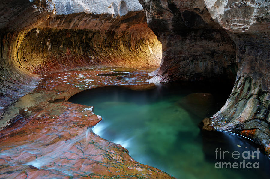 Zion National Park Photograph - The Subway Sacred Light by Bob Christopher
