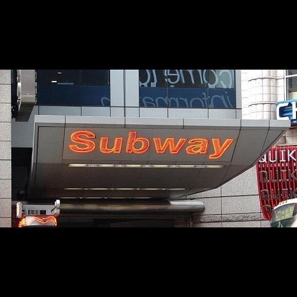 City Photograph - The Subway Station In Times Square On by Chrisi Spooner 