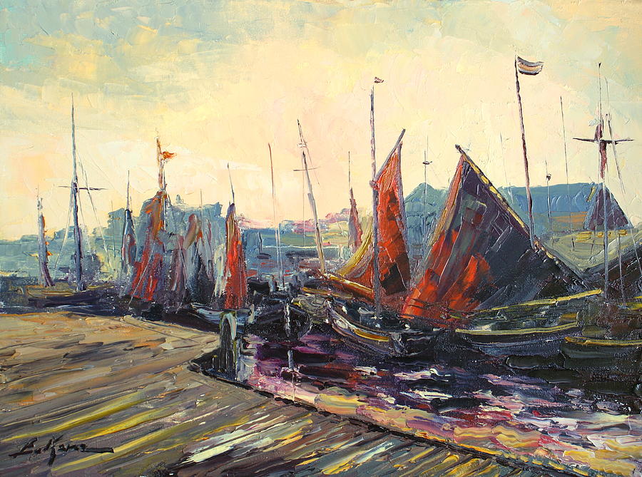 The Suffolk Harbour Painting by Luke Karcz