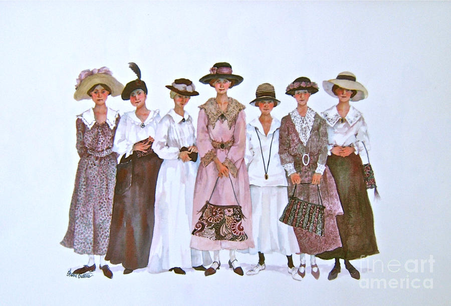 The Suffragettes Painting by Sherri Crabtree