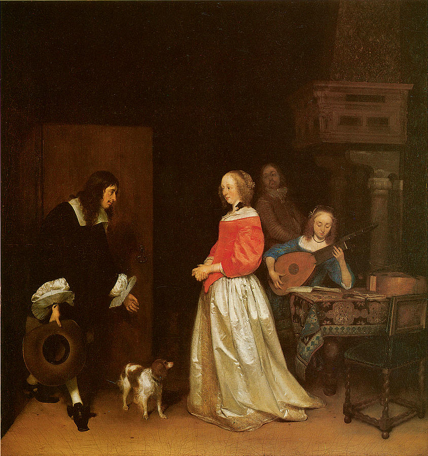 The Suitor's Visit Painting by Gerard Terborch - Fine Art America