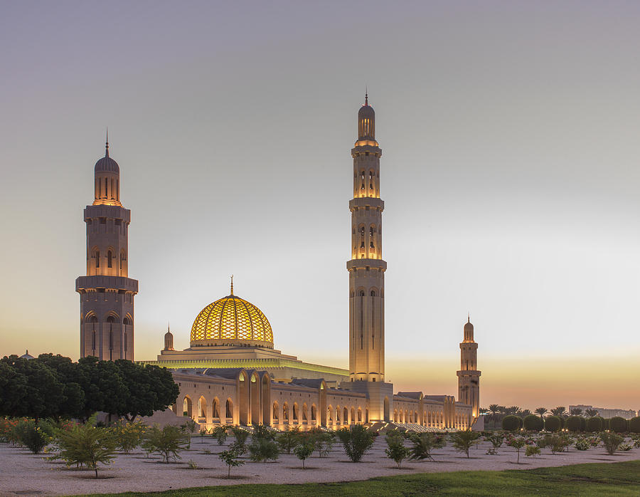The Sultan Qaboos Grand Mosque, Muscat. Photograph by Buena Vista Images