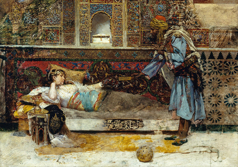 The Sultans Gift Painting by Antonio Fabres