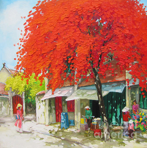 The Summer in my town Painting by Anh Quang - Fine Art America