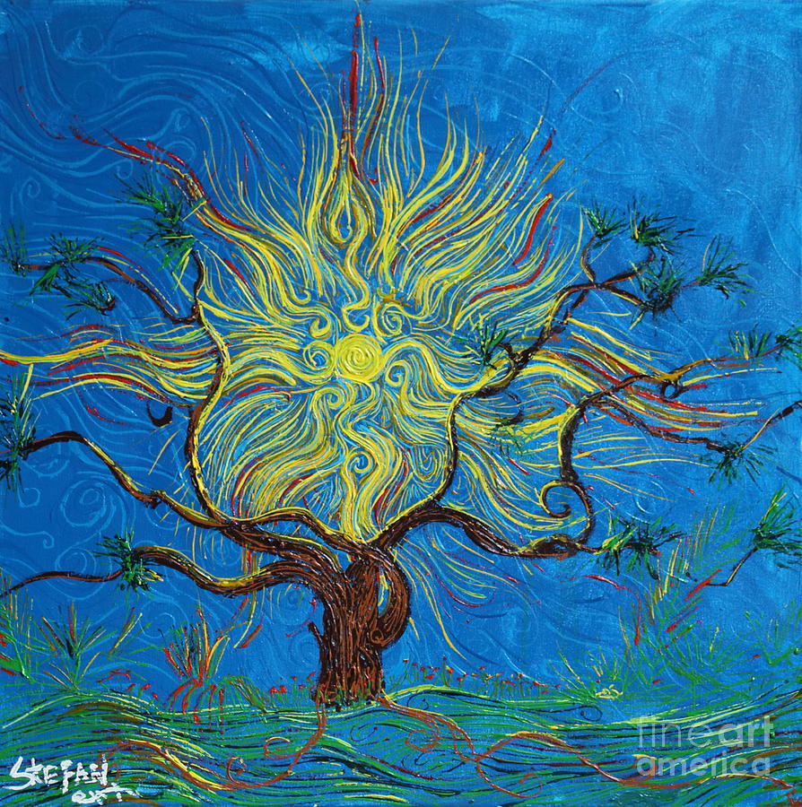 The Sun Tree Painting by Stefan Duncan