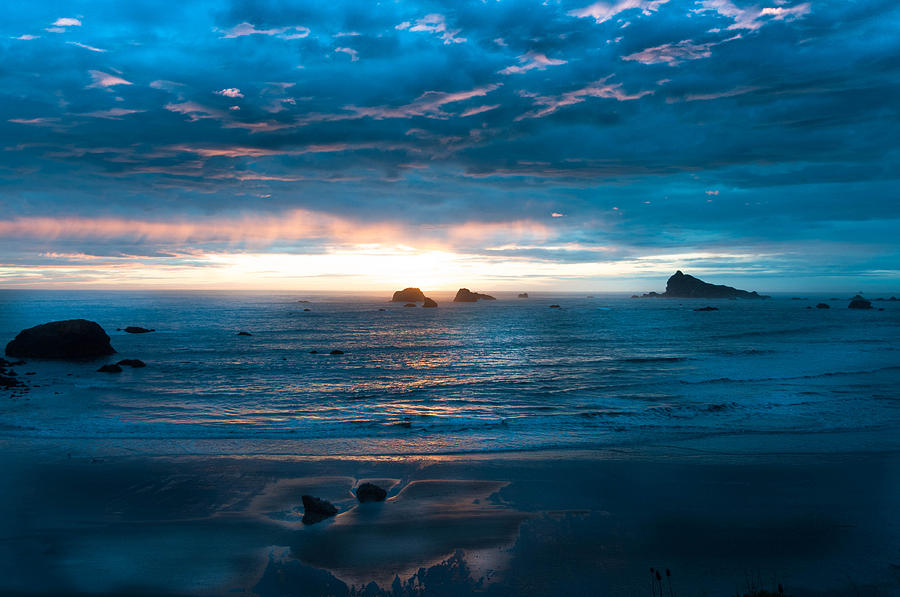 The Sunset Blue Digital Art by Christopher Cutter