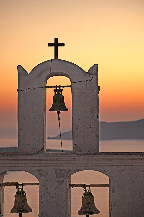 The sunset in Santorini island - Greece Photograph by Constantinos Iliopoulos