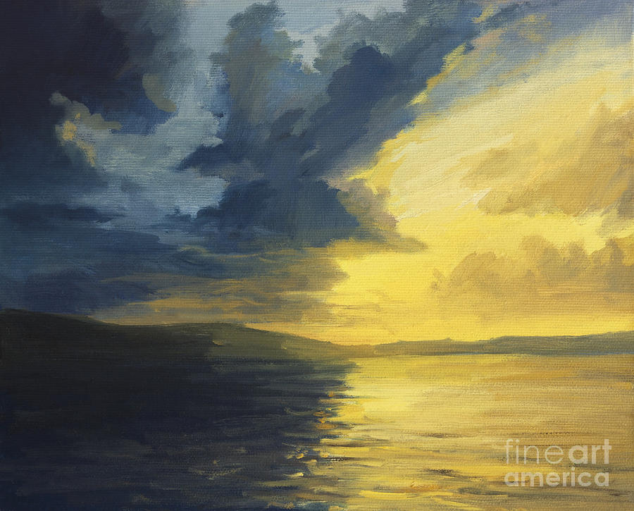 Nature Painting - The Sunset of Light and Shadows by Kiril Stanchev