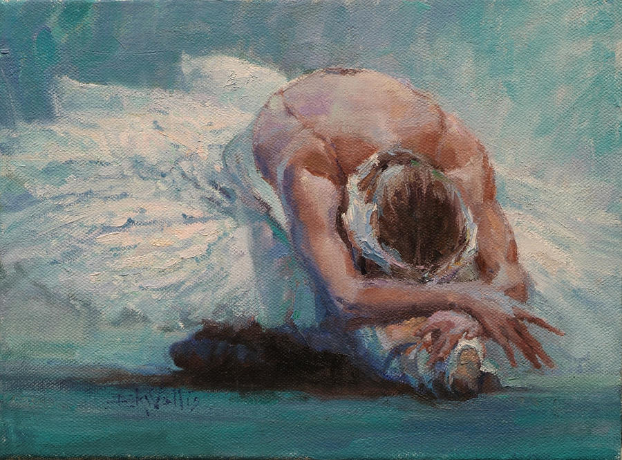 Swan Painting - The Swan by Eric Wallis
