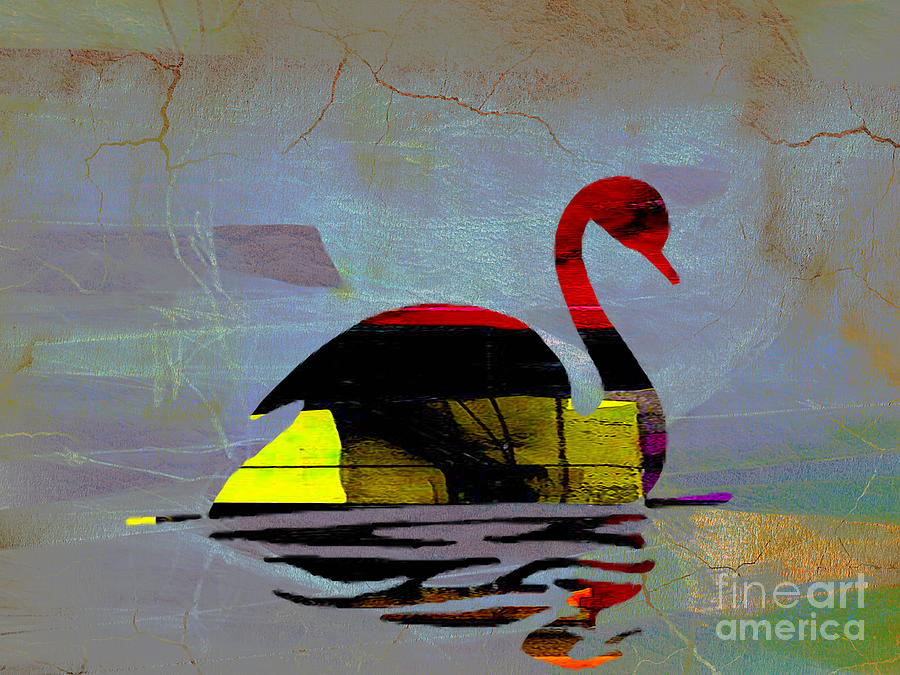 Swan Mixed Media - The Swan by Marvin Blaine
