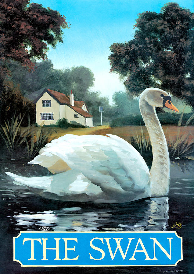 The Swan Painting by MGL Meiklejohn Graphics Licensing