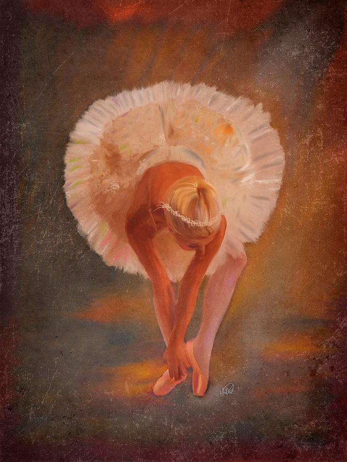 The Swan Warming Up Painting by Angela Stanton