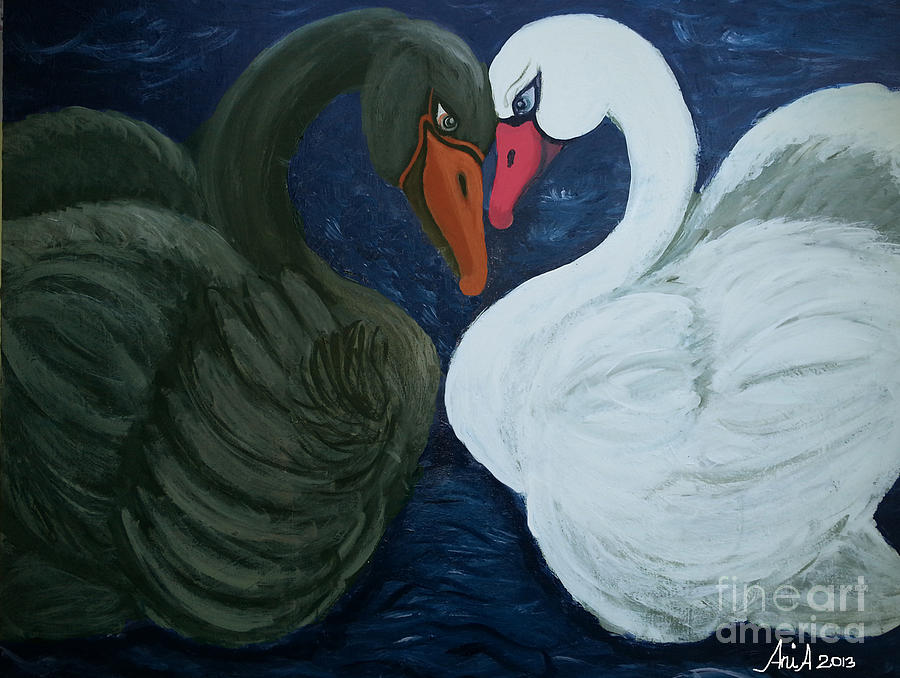 The Swanns Painting by Ania M Milo