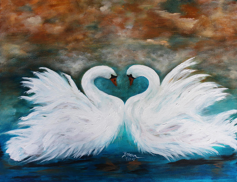 The Swans of Wolf Branch Manor Painting by Barbie Batson