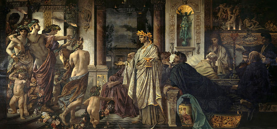 The Symposium. Second Version Painting by Anselm Feuerbach