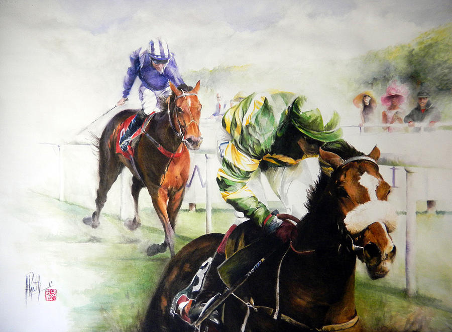Horse Painting - The Syndicate by Alan Kirkland-Roath