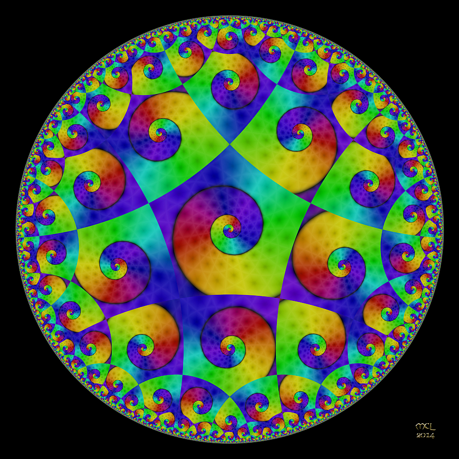 The Synesthete - Hyperbolic Disk Digital Art by Manny Lorenzo