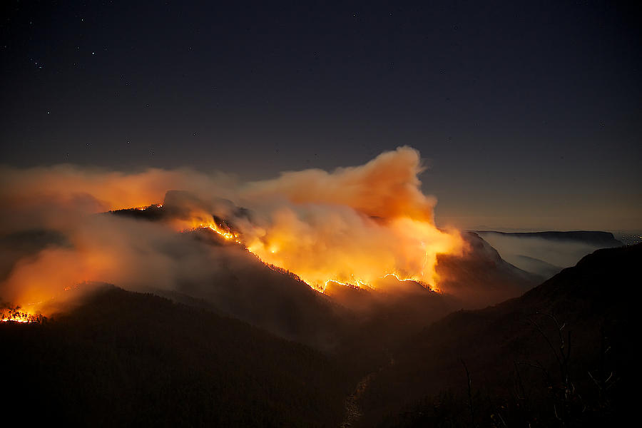 Fire Photograph - The Table Rock Fire by Mark Steven Houser