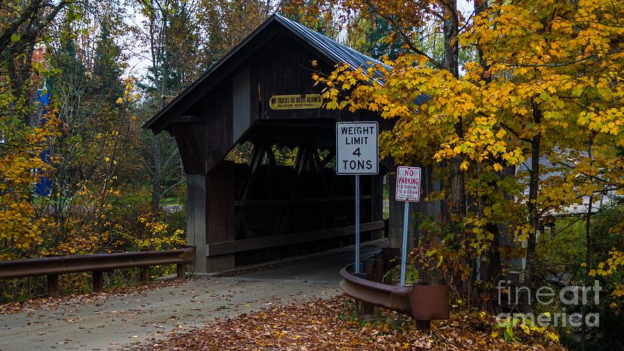 The Taftsville Covered Bridge.   Photograph by New England Photography