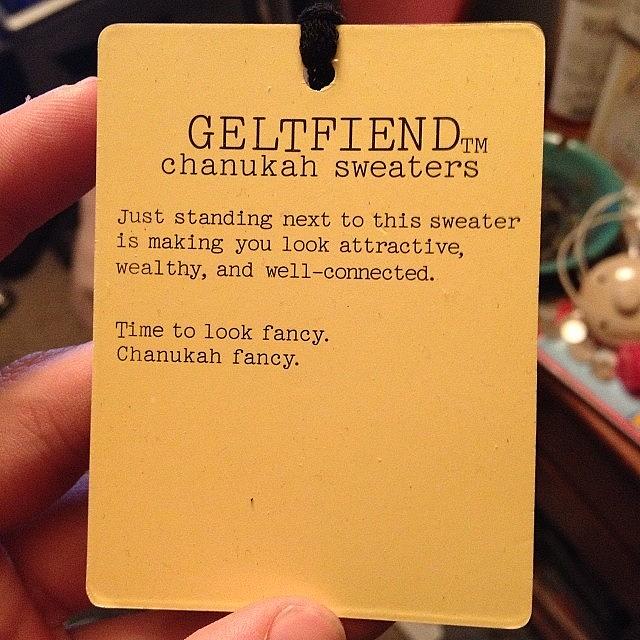 The Tag That Came With My Chanukah Photograph by Jordan Napolitano