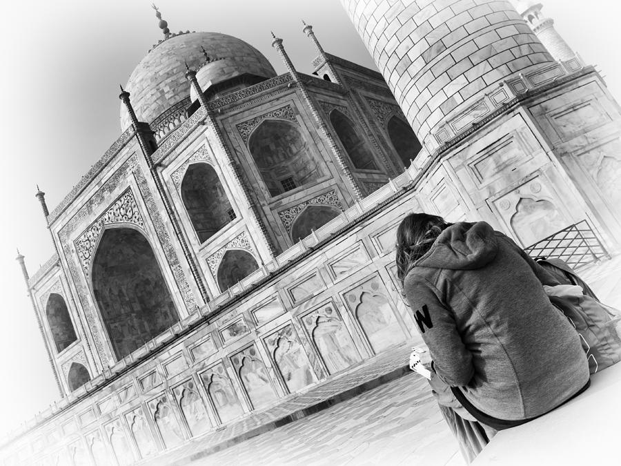 The Taj Tourist Photograph by Scott Wyatt