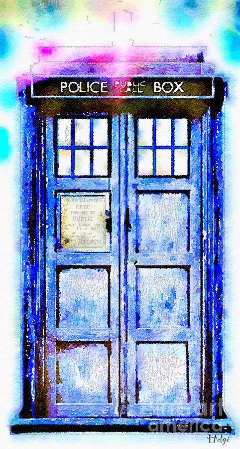 The TARDIS Painting by HELGE Art Gallery