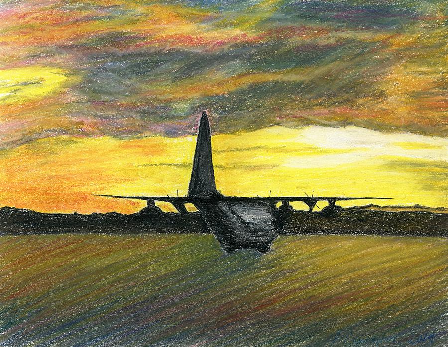 The Tarmac MCAS Mirmar Pastel by E Carrington Fine Art America