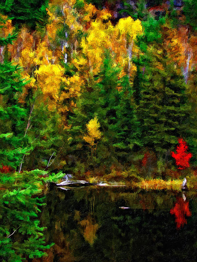 Fall Photograph - The Tarn paint version by Steve Harrington