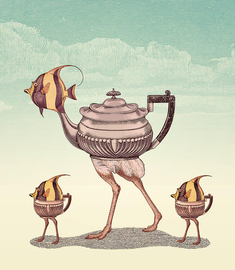 Tea Digital Art - The Teapostrish Family by Pepetto Gallery