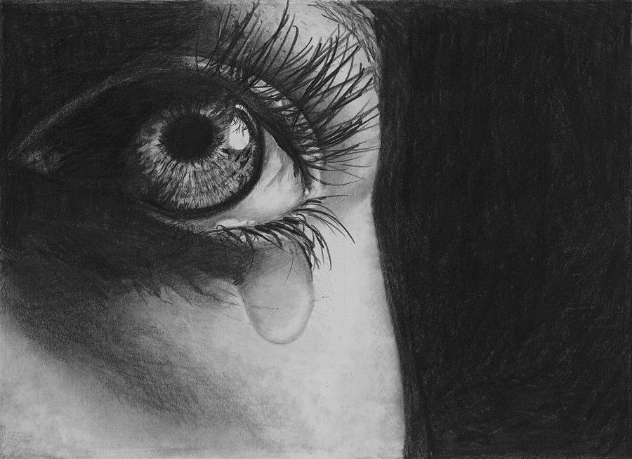 The Tear 2 Drawing by Andrew Dyson - Fine Art America