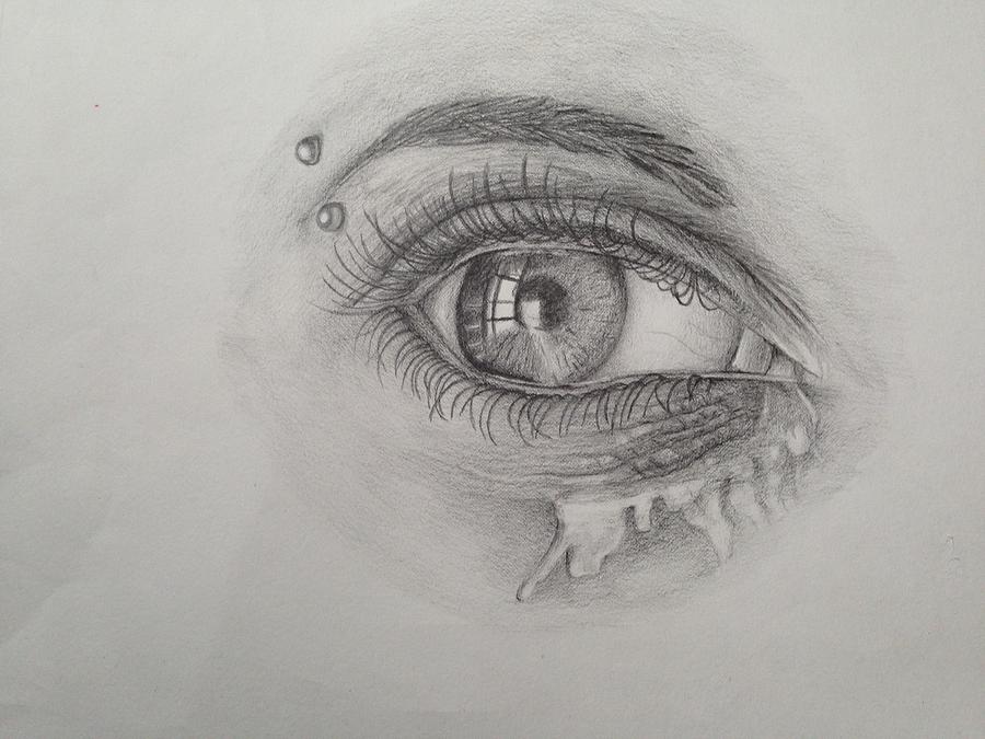 The tear... Drawing by Rima V - Fine Art America