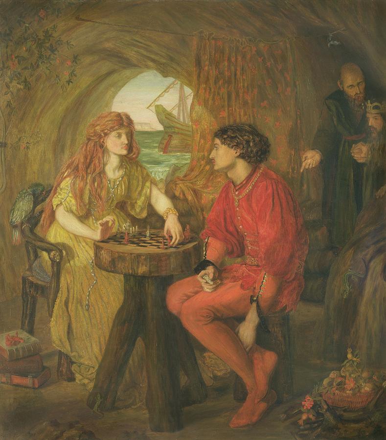 Chess Photograph - The Tempest Oil On Canvas by Lucy Madox Brown