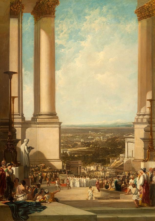 The Temple Of Aesculapius, 1837 Painting by Augustus Wall Callcott