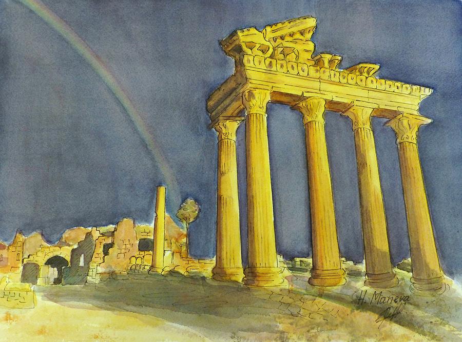 The Temple of Apollo Painting by Henrieta Maneva