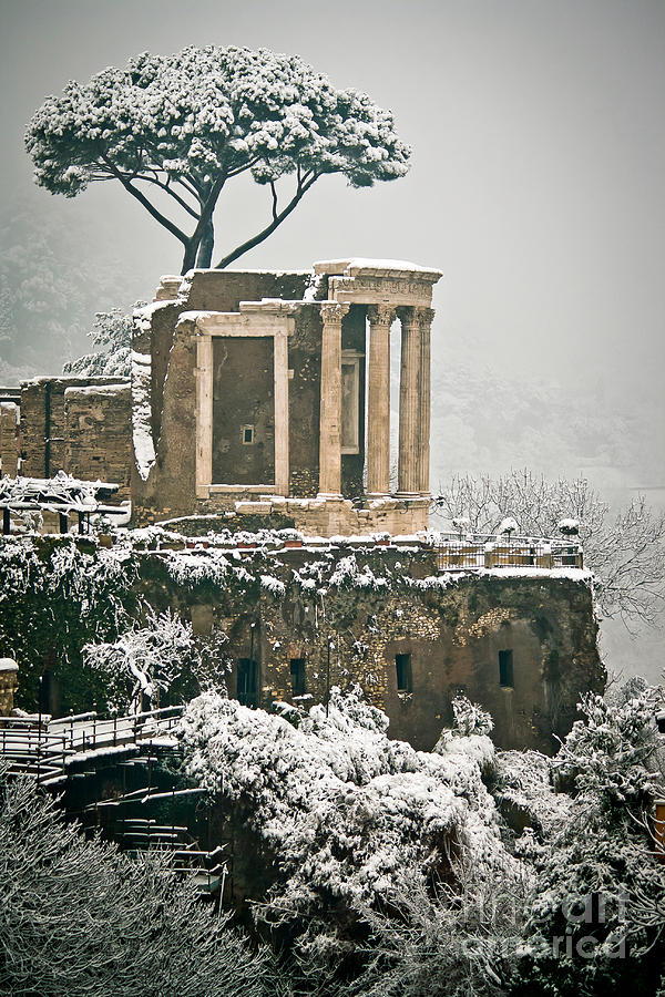 Winter Photograph - The Temple Of Vesta  by Rossana Coviello