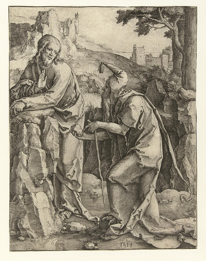 The Temptation Of Christ Drawing by Lucas van Leyden