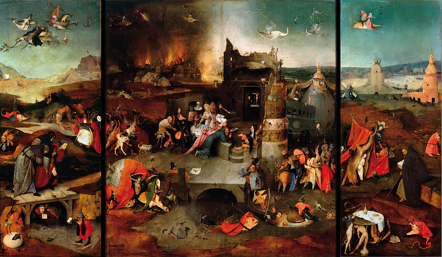 The Temptation of Saint Anthony #3 Painting by Hieronymus Bosch