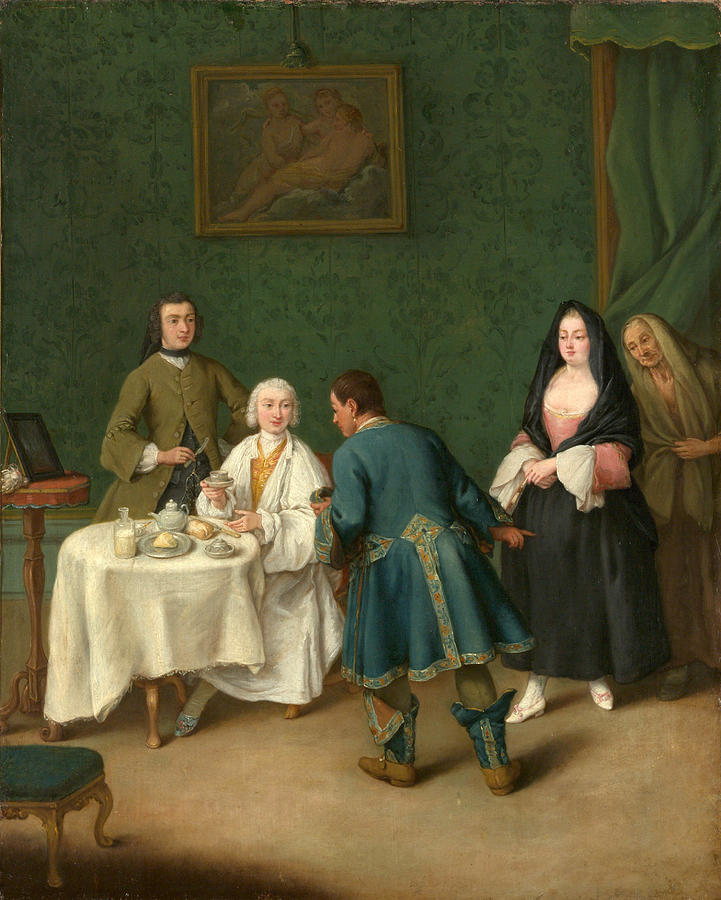 The Temptation Painting by Pietro Longhi
