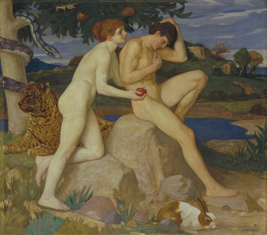 William Strang Painting - The Temptation by William Strang