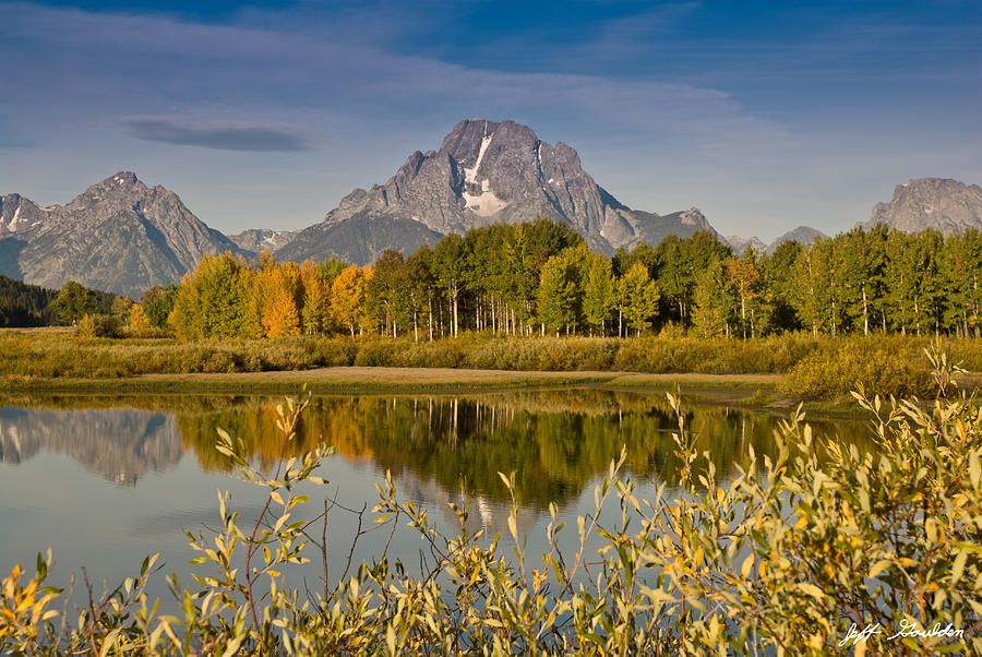 The Tetons and Fall Colors Photograph by Jeff Goulden