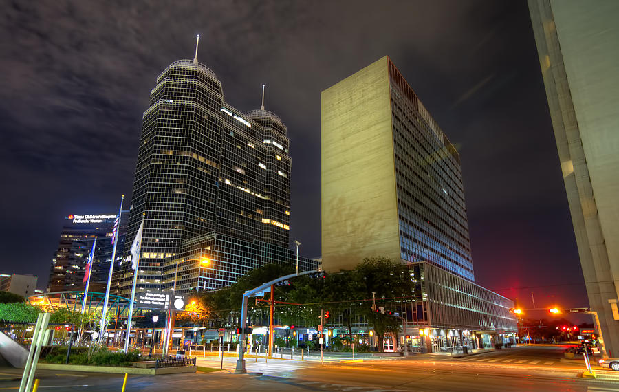 The Texas Medical Center at Night Photograph by Tim Stanley