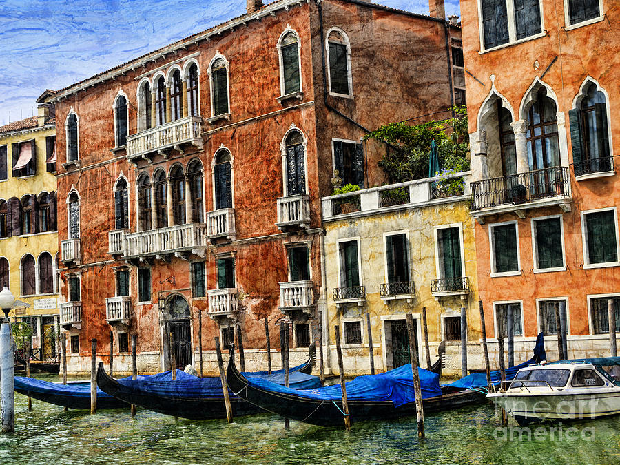 The texture of Venice is in its palaces  Photograph by Brenda Kean