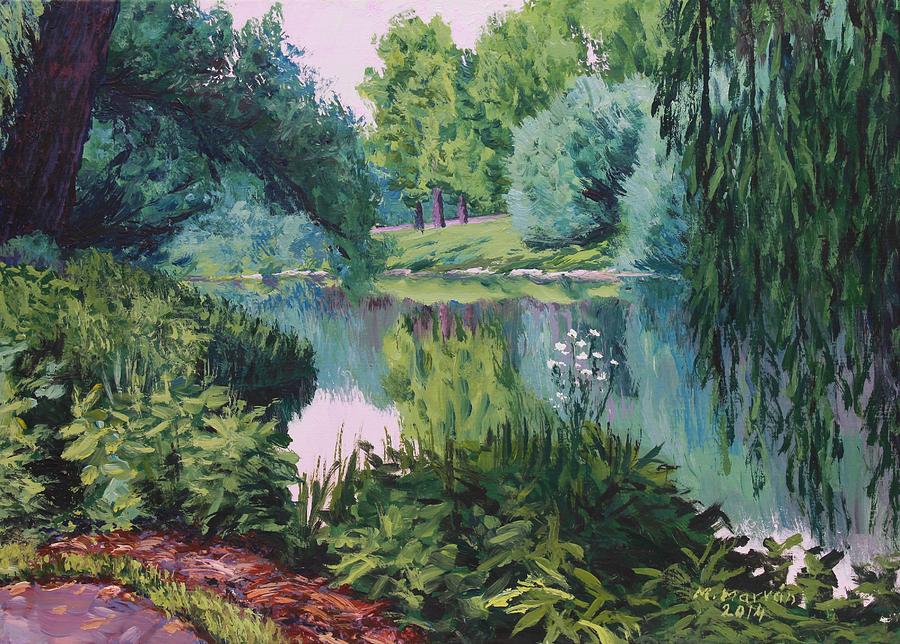 Tree Painting - The Thaya river by Miroslav Marvan