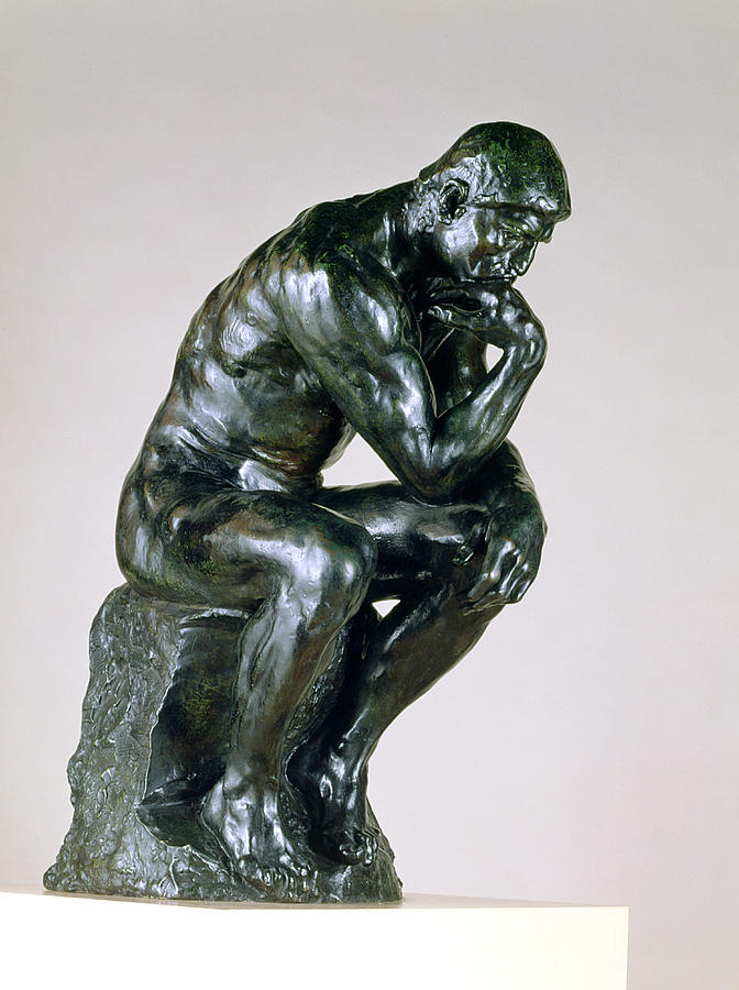Male Painting - The Thinker, 1880-81 by Auguste Rodin