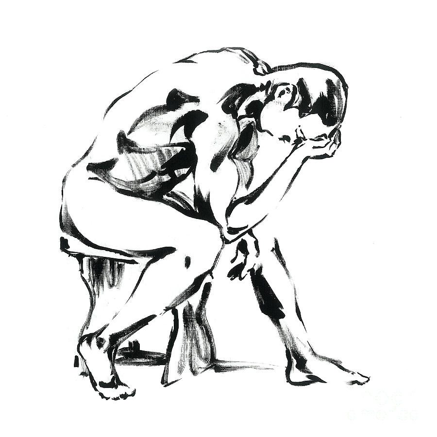 the thinker outline