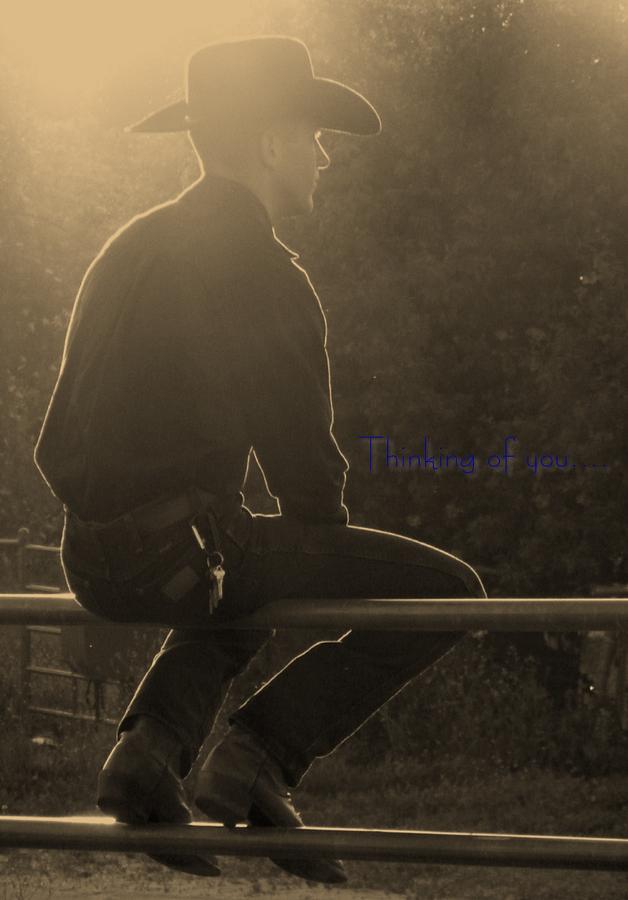 The Thinking Cowboy Photograph by Amanda Eberly
