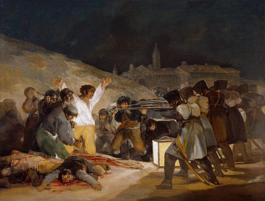 Francisco Goya Painting - The Third of May 1808 in Madrid by Francisco Goya