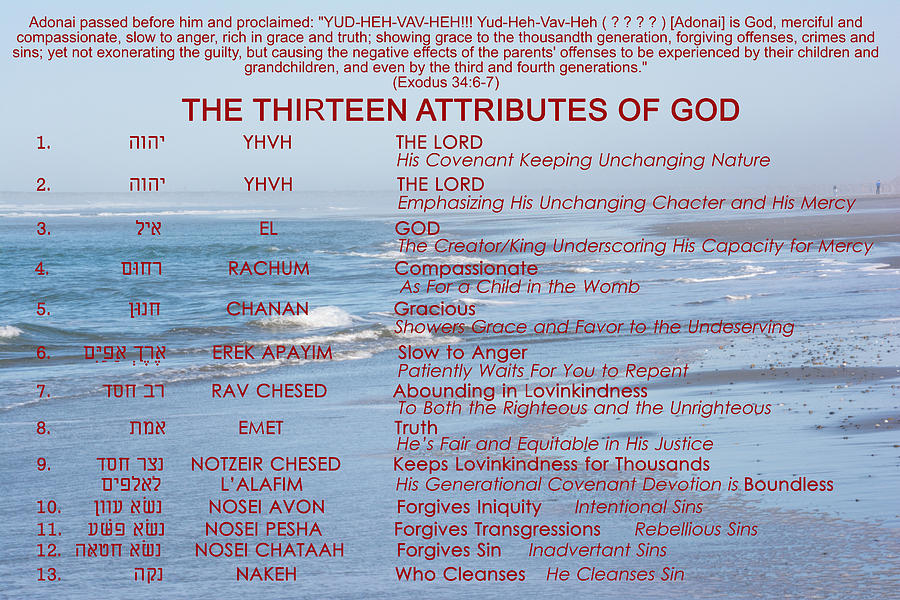 The Thirteen Attributes of God Photograph by Tikvahs Hope