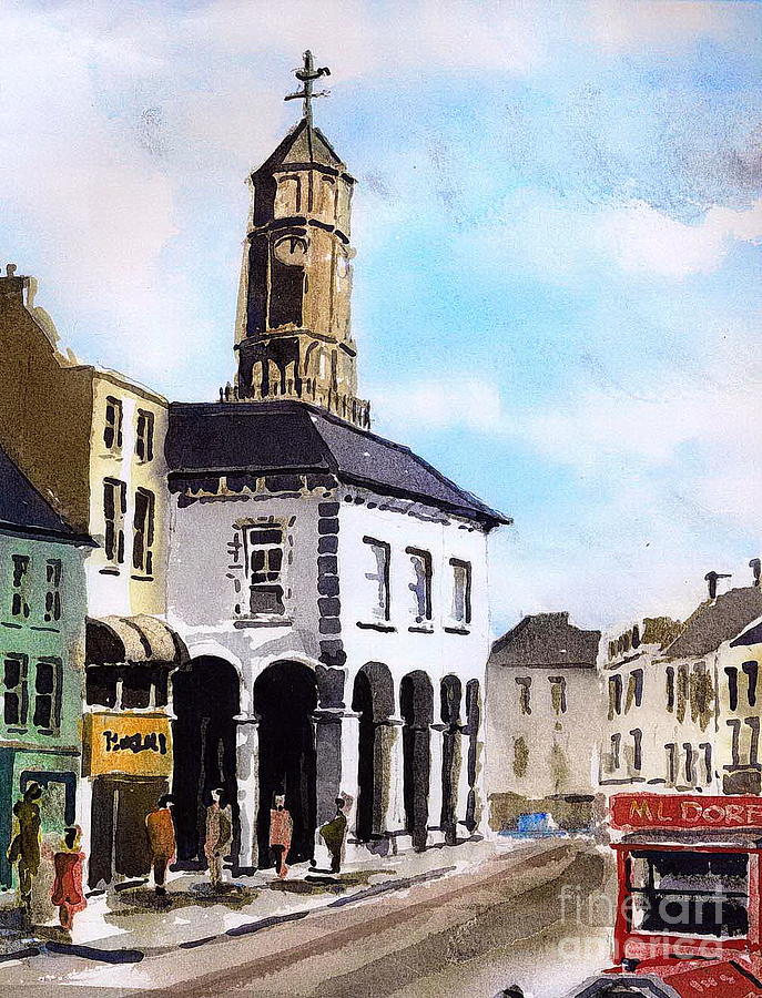 Castle Painting - The Tholsel  Kilkenny by Val Byrne